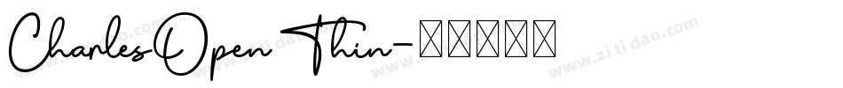 CharlesOpen Thin字体转换